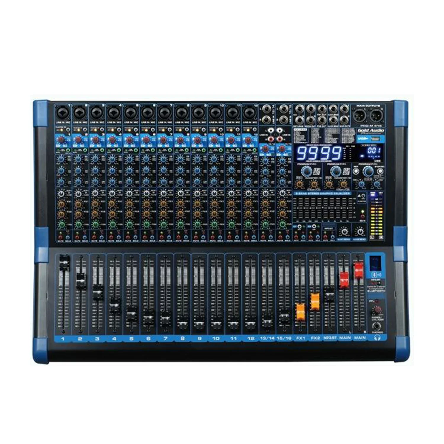 Gold Audio PRO-M 516 Model Deck Sahne Mikseri BT/USB/REC