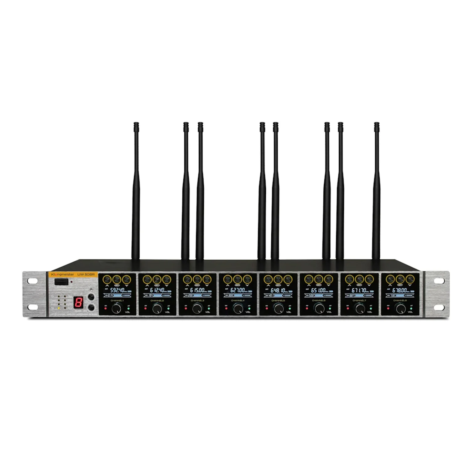 Klangmeister UW-308R Model UHF 8 Kanallı Profesyonel Receiver (Alıcı)