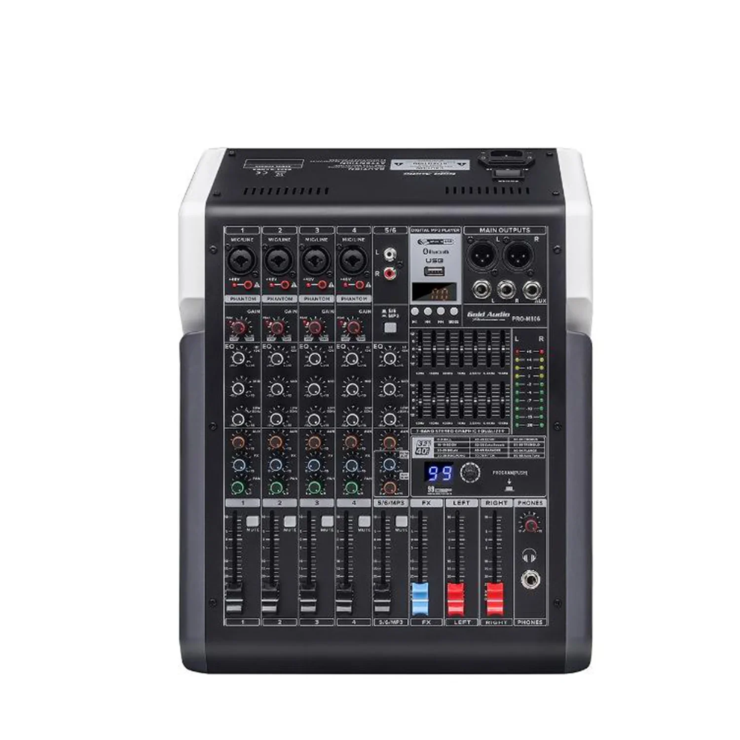 Gold Audio PRO-M806 Model Home Stüdyo Deck Mikser BT/USB/REC