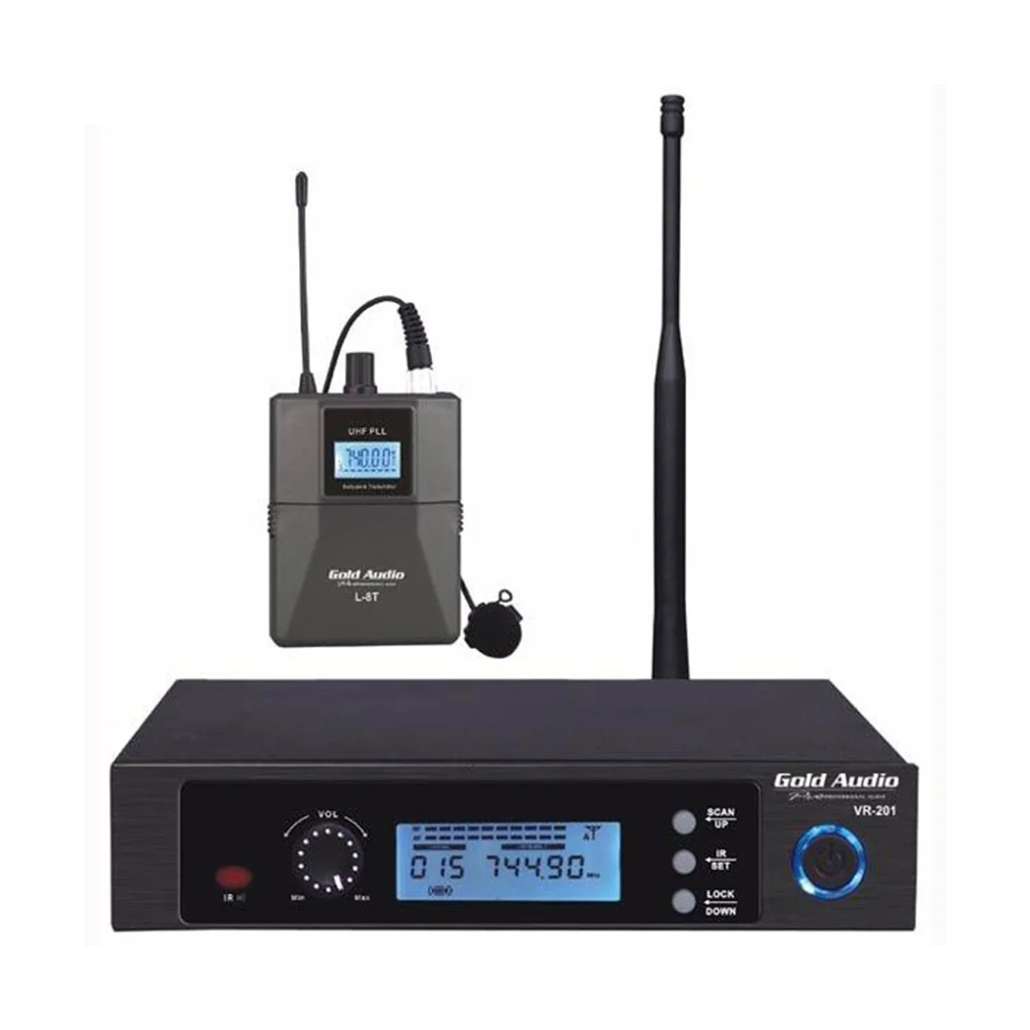 Gold Audio PRO 2001 Y Model Tek Yaka Mikrofonu UHF, Şebekesiz Telsiz Mikrofon
