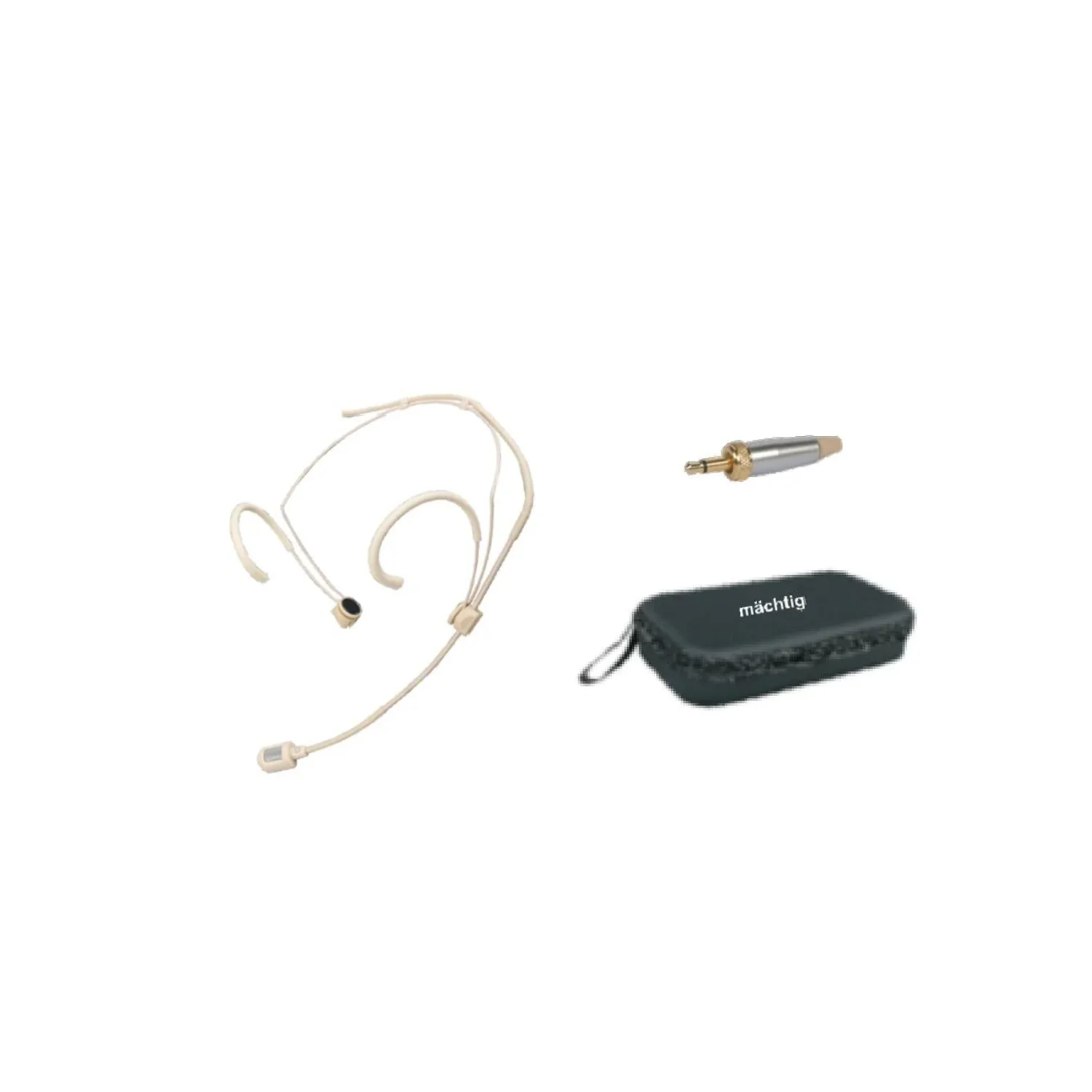 Machtig HF607C Model 3,5mm Jak 4 Metre Kablolu Ten Rengi Profesyonel Headset Kulak Mikrofonu
