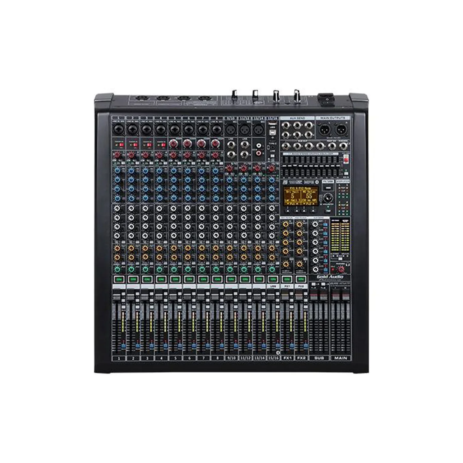 Gold Audio ELITE-ATX 417P Model 16 Kanallı Profesyonel Sahne Power Mikser