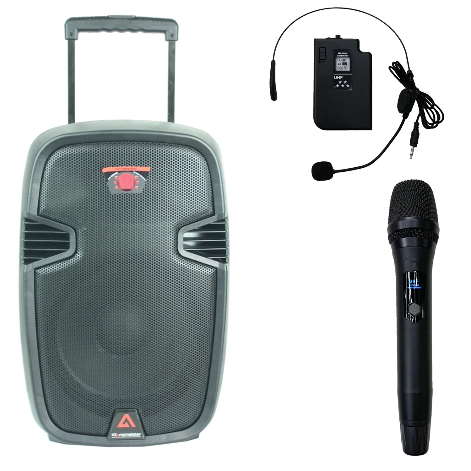 Klangmeister KP-12 Model 600W 12" UHF Mikrofonlu Taşınabilir Seyyar Ses Sistemi