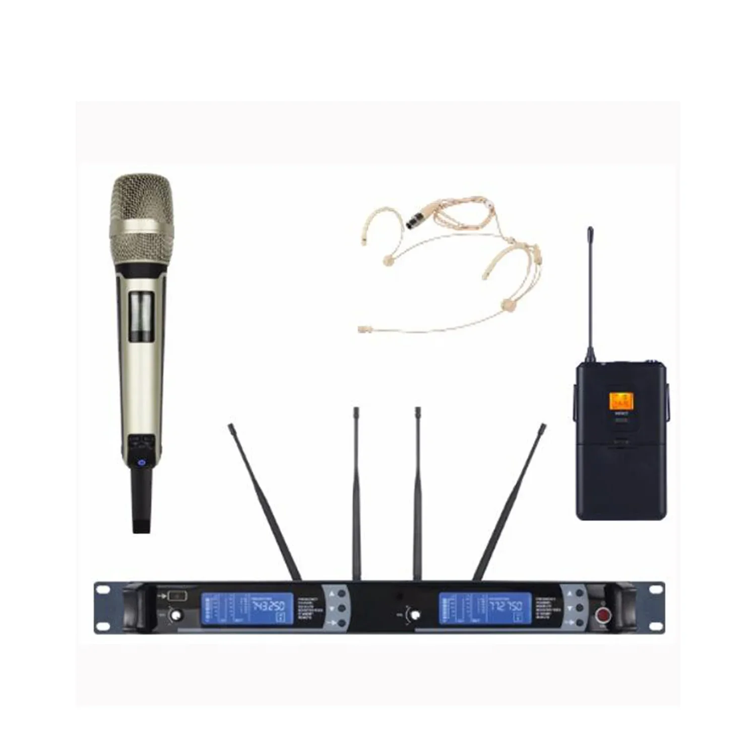 Gold Audio PRO 9300 EY Model El+Yaka Mikrofonlu UHF, Şebekesiz Telsiz Mikrofon